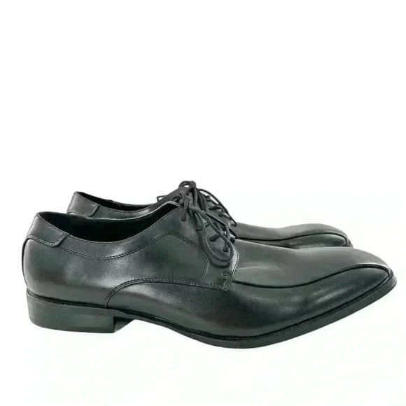 New Alfani mens Oxford size 13 black faux leather vegan main image 4